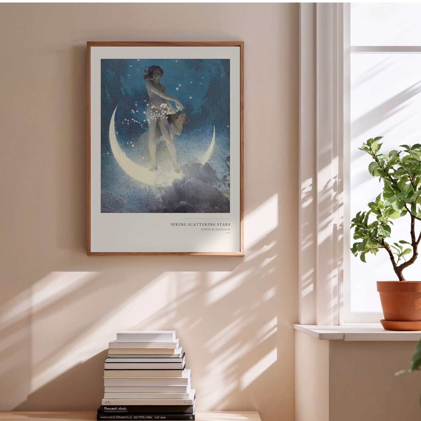 Le Printemps semant les Etoiles - Edwin Blashfield - Affiche Art Allégorique en situation
