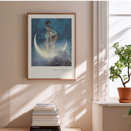 Le Printemps semant les Etoiles - Edwin Blashfield - Affiche Art Allégorique en situation