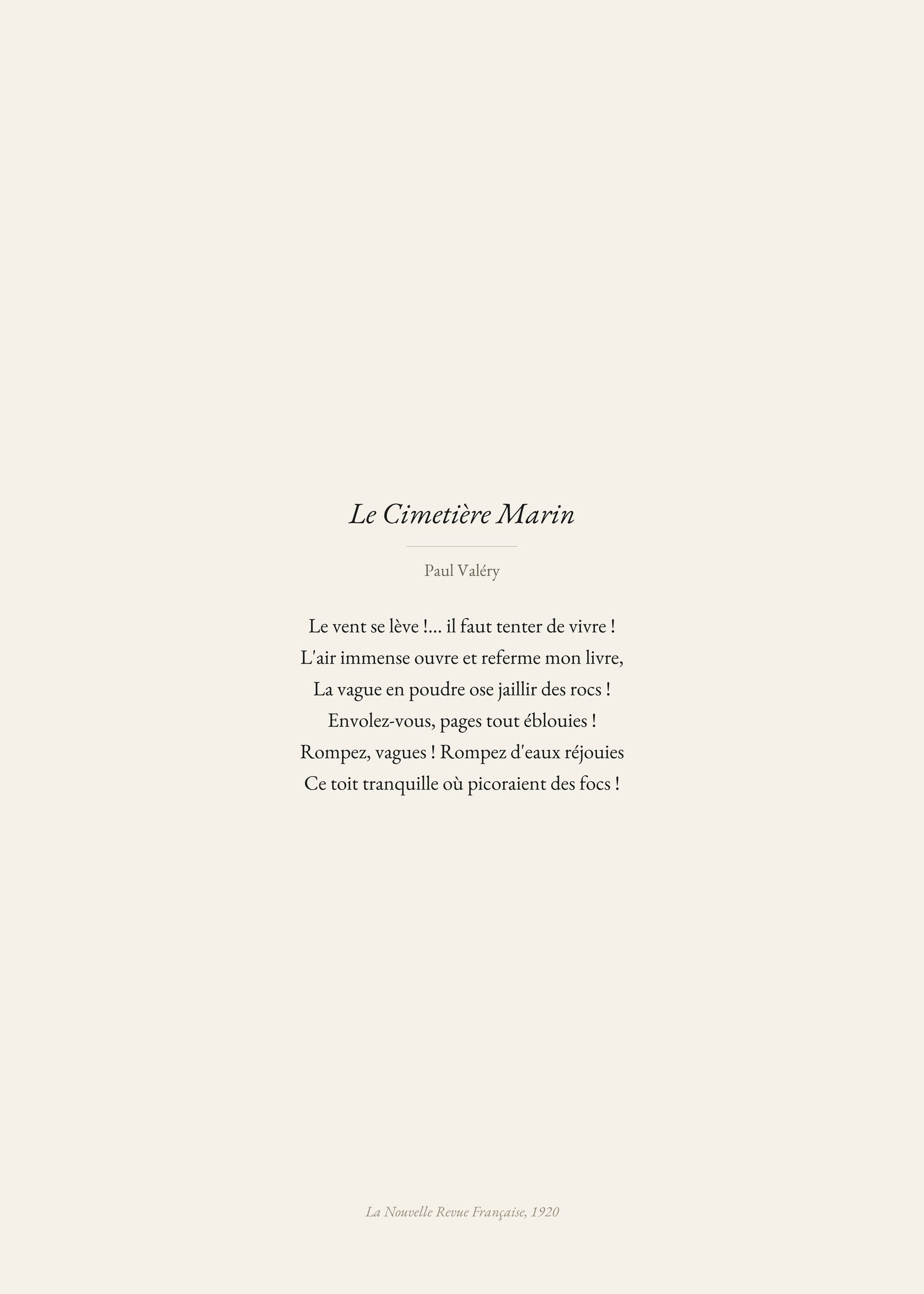 Le vent se lève — Paul Valéry