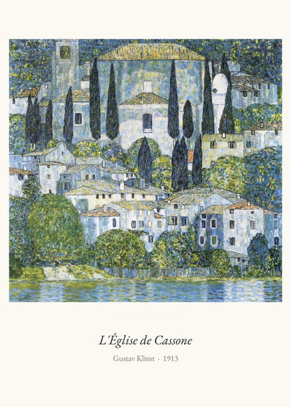 L'Église de Cassone, Gustav Klimt | Affiche Art Premium, l'affiche seule, papier épais mat éco-responsable
