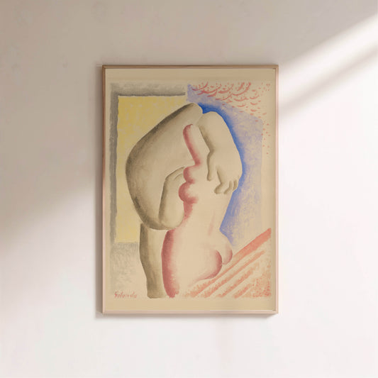 Les Amoureux - Mikuláš Galanda - Peinture Avant-Gardiste en situation