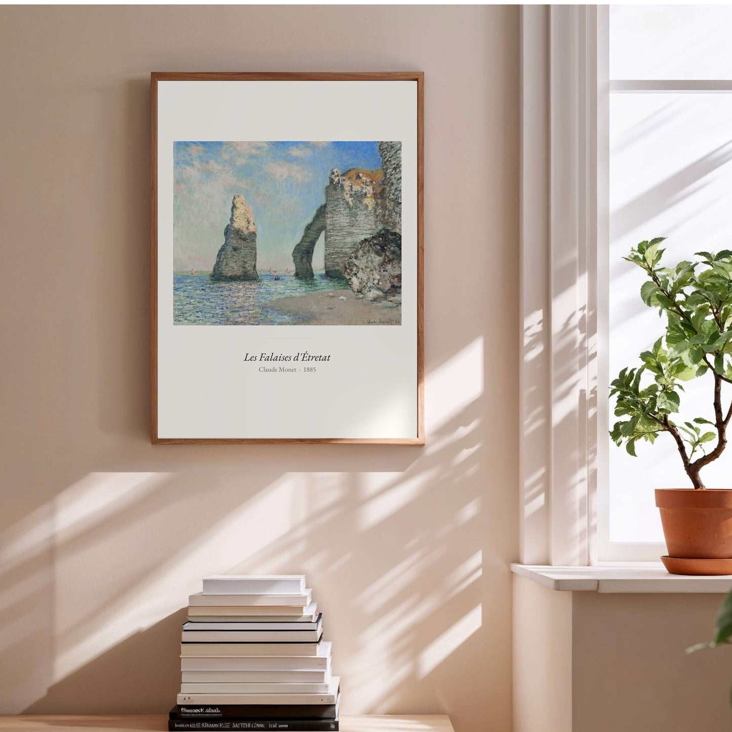 Les Falaises d'Étretat, Claude Monet | Affiche Art Premium en situation