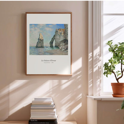 Les Falaises d'Étretat, Claude Monet | Affiche Art Premium en situation