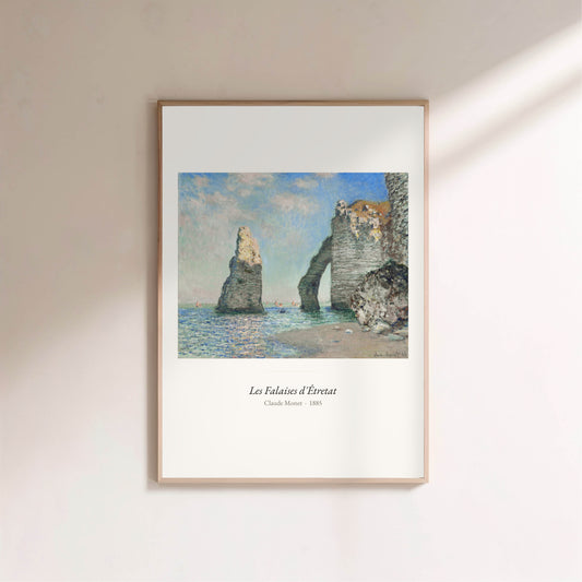 Les Falaises d'Étretat, Claude Monet | Affiche Art Premium en situation
