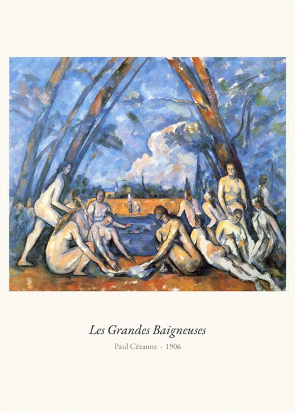Les Grandes Baigneuses, Paul Cézanne, l'affiche seule, papier épais mat éco-responsable