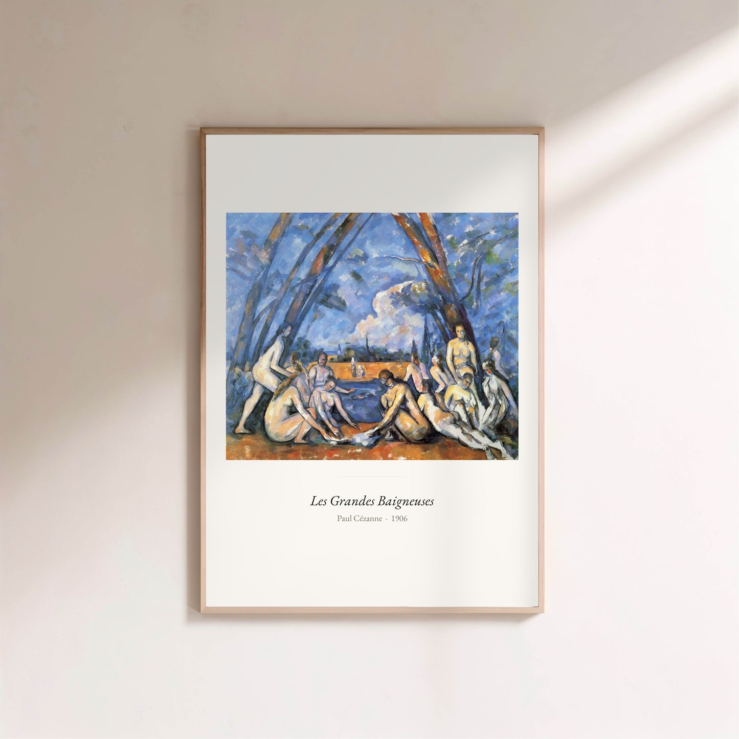 Les Grandes Baigneuses, Paul Cézanne | Affiche Art Premium en situation