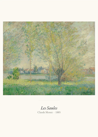 Les Saules, Claude Monet | Affiche Art Premium, l'affiche seule, papier épais mat éco-responsable