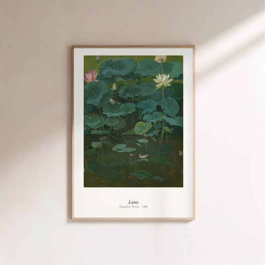 Lotus, Theodore Wores | Affiche Art Premium en situation