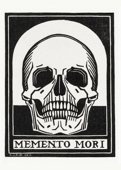 Memento Mori - Julie de Graag - Gravure Art Nouveau, l'affiche seule, papier épais mat éco-responsable