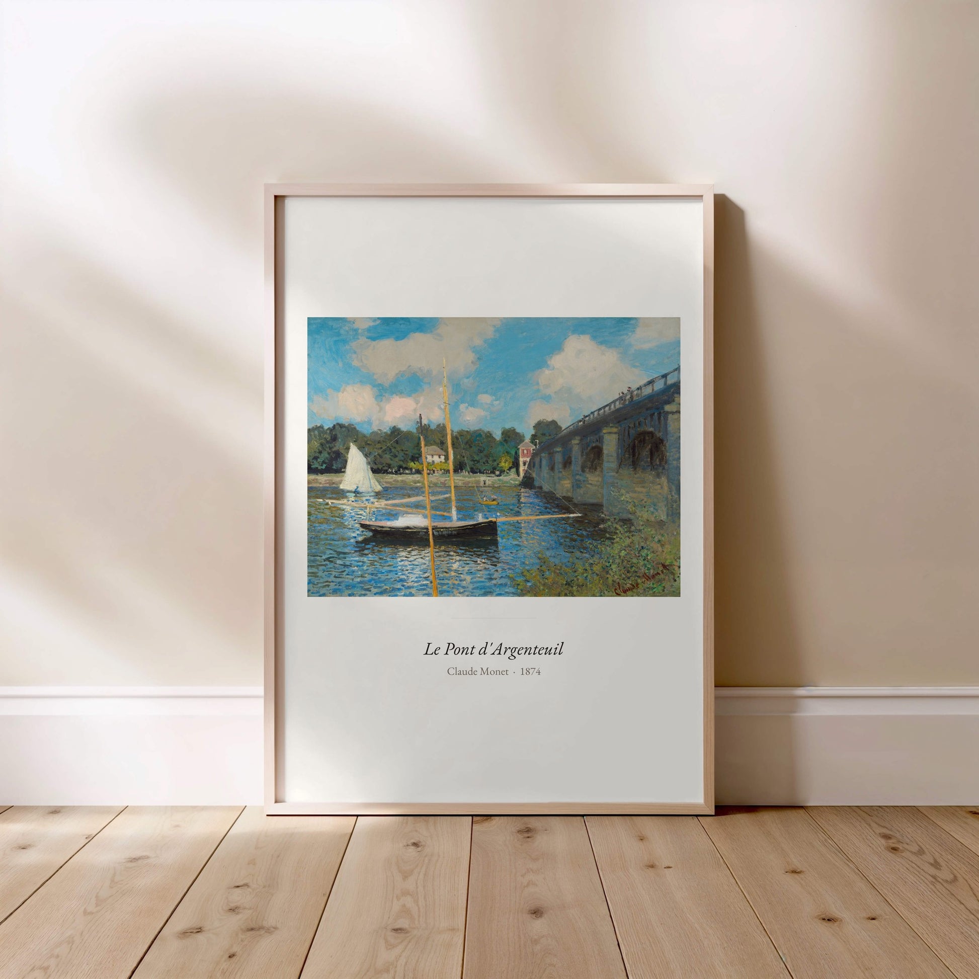 Le Pont d'Argenteuil, Claude Monet | Affiche Art Premium