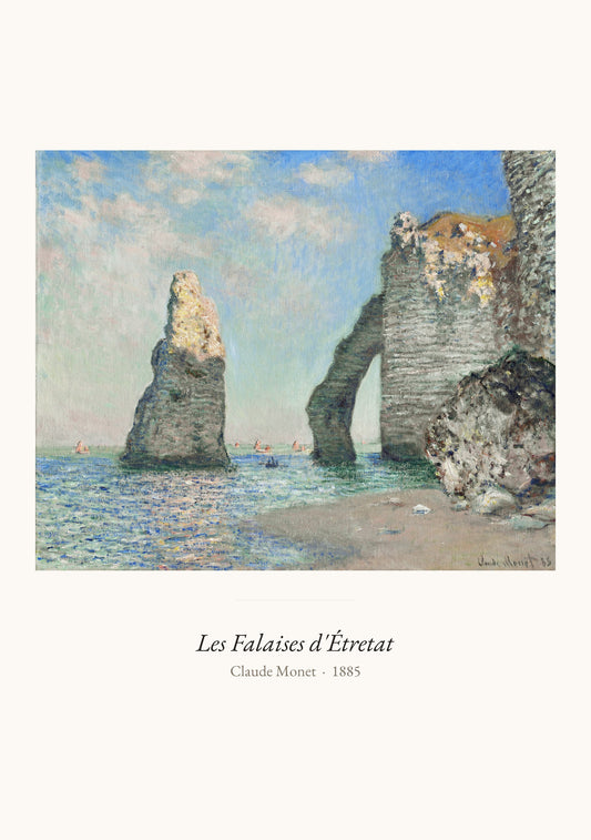 Les Falaises d'Étretat, Claude Monet | Affiche Art Premium