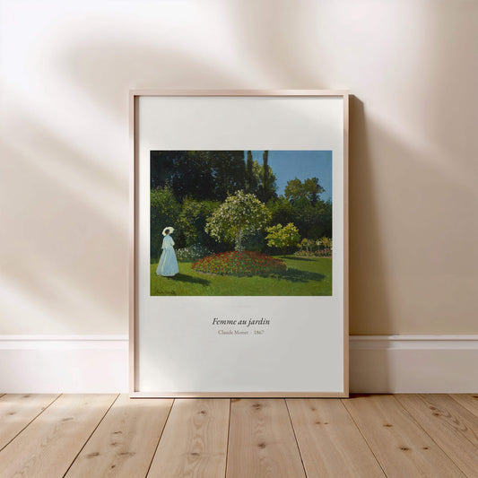 Femme au jardin, Claude Monet | Affiche Art Premium