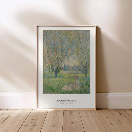 Femme sous les saules, Claude Monet | Affiche Art Premium