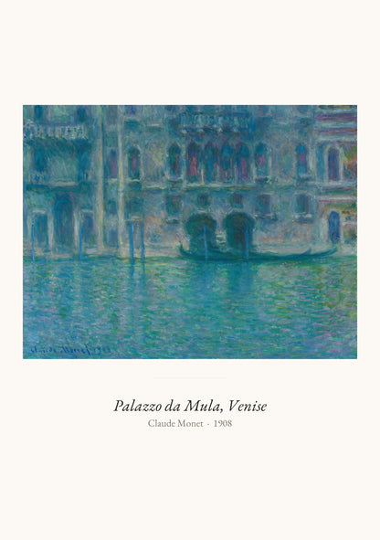 Palazzo da Mula, Venise, Claude Monet | Affiche Art Premium