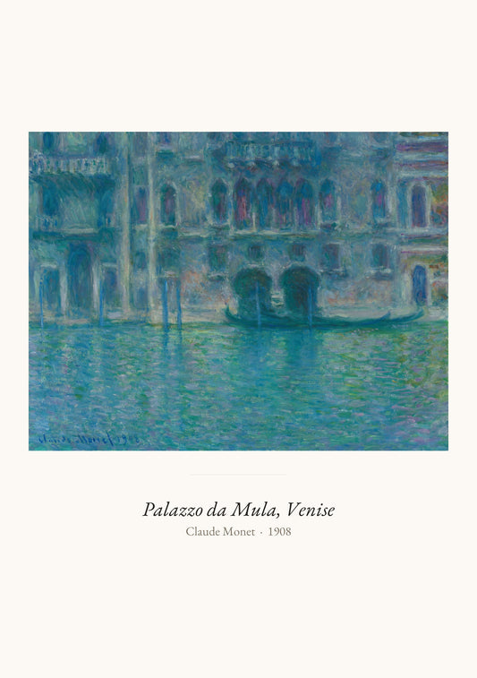 Palazzo da Mula, Venise, Claude Monet | Affiche Art Premium