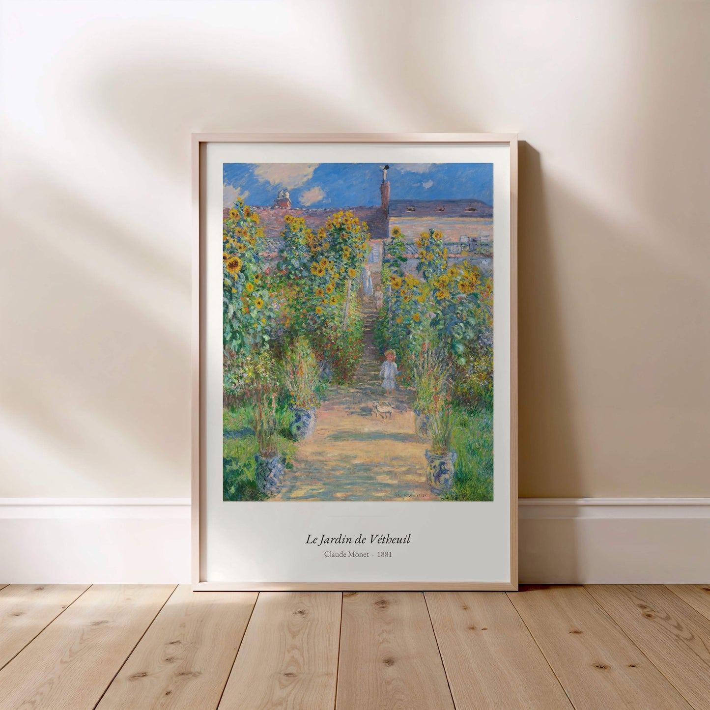 Le Jardin de Vétheuil, Claude Monet | Affiche Art Premium