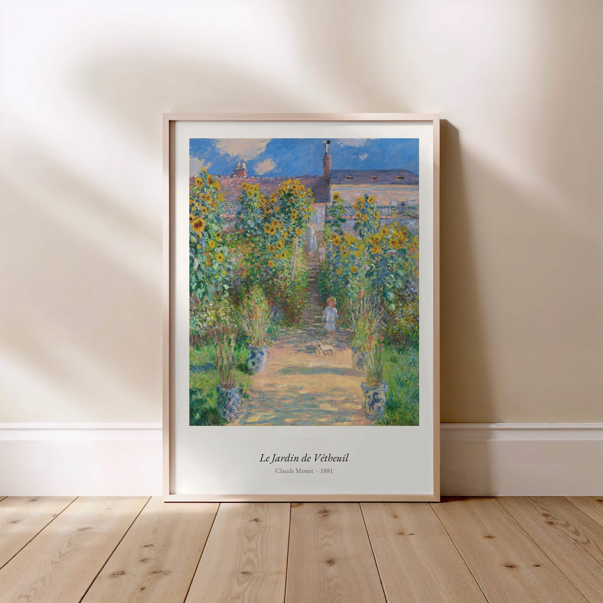 Le Jardin de Vétheuil, Claude Monet | Affiche Art Premium