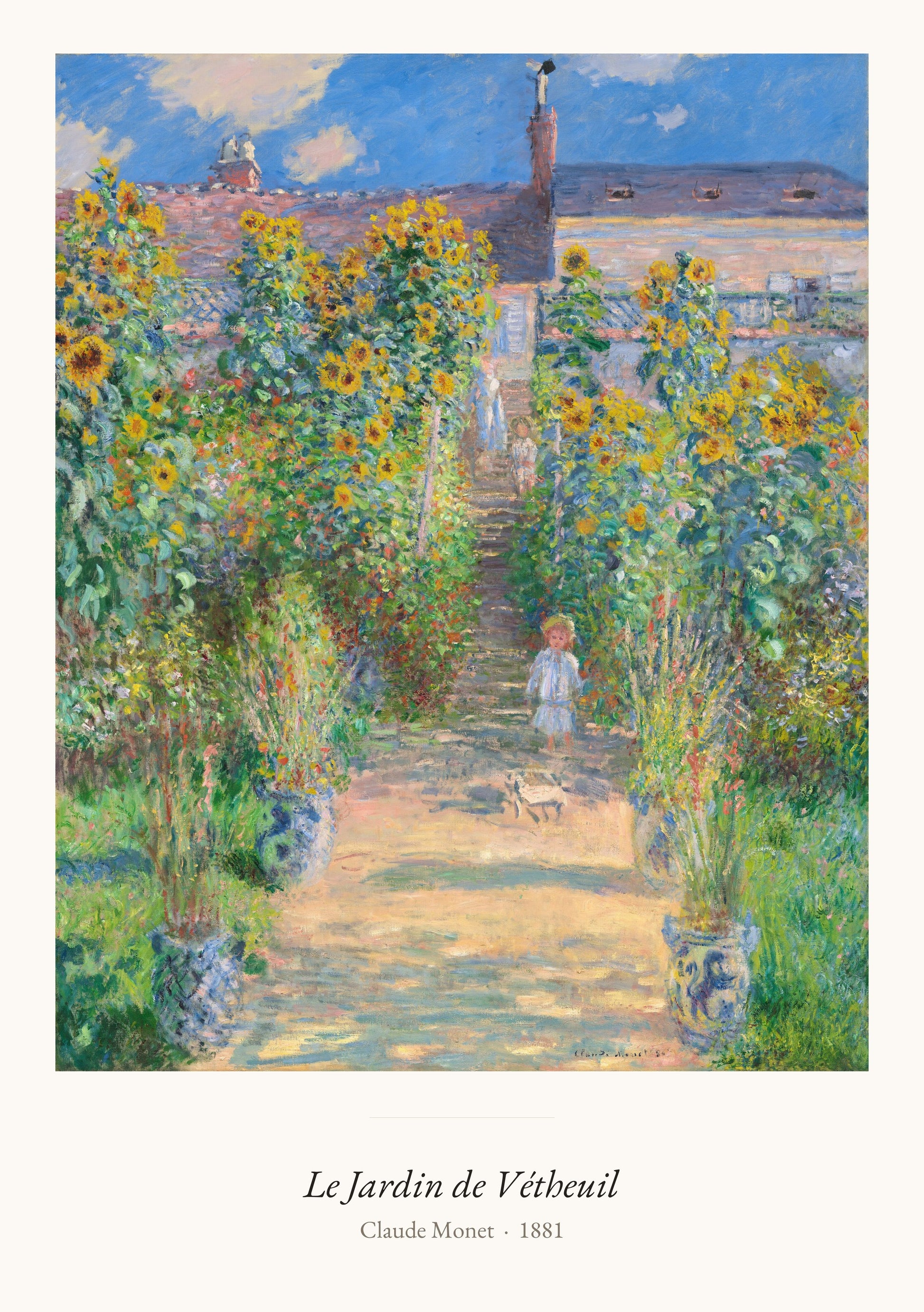 Le Jardin de Vétheuil, Claude Monet | Affiche Art Premium