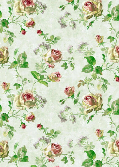 Motif de roses | Affiche Art Botanique Premium, l'affiche seule, papier épais mat éco-responsable