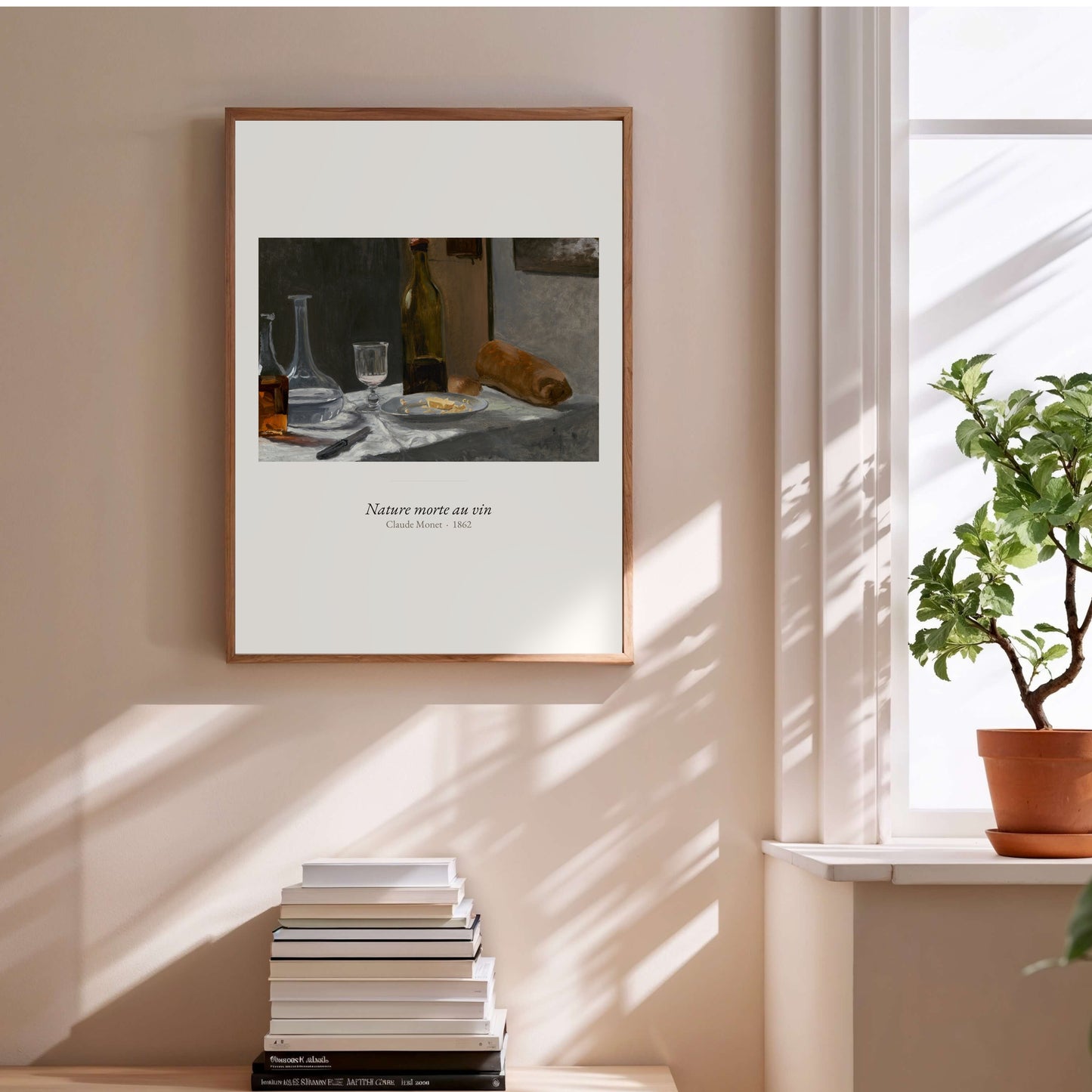 Nature morte au vin, Claude Monet | Affiche Art Premium en situation