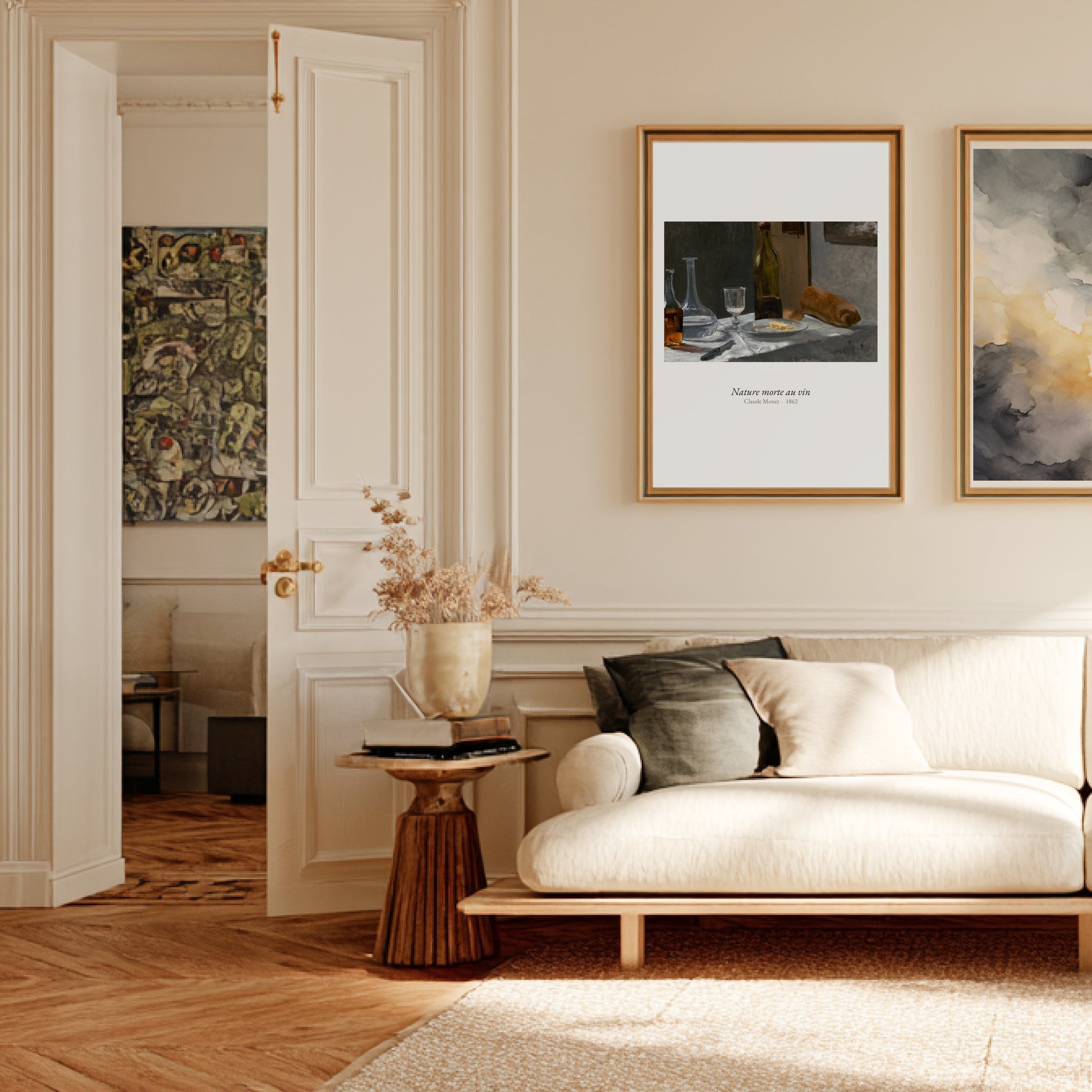Nature morte au vin, Claude Monet | Affiche Art Premium en situation