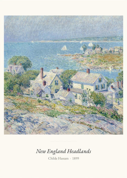 New England Headlands, Childe Hassam, l'affiche seule, papier épais mat éco-responsable
