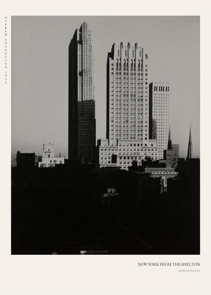 New York Shelton - Alfred Stieglitz - Affiche Photo d'Art, l'affiche seule, papier épais mat éco-responsable