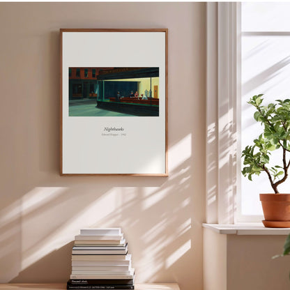 Nighthawks, Edward Hopper | Affiche Art Premium en situation