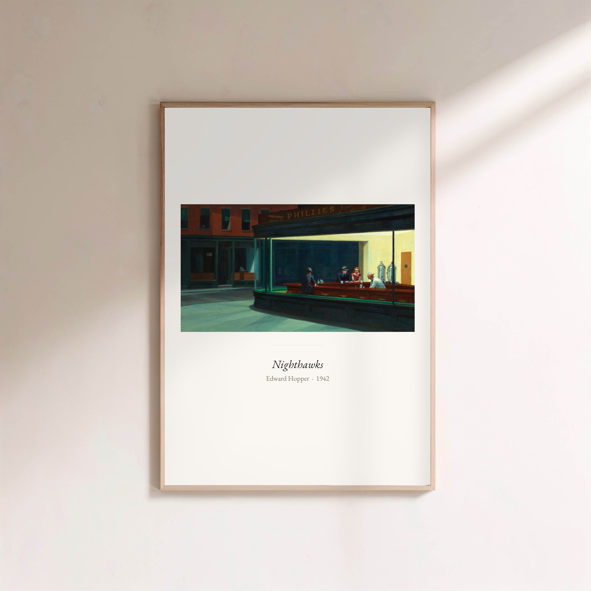 Nighthawks, Edward Hopper | Affiche Art Premium en situation