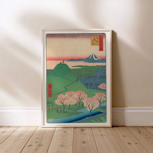 Nouveau Fuji, Meguro - Cent Vues Célèbres d'Edo - Estampe Japonaise