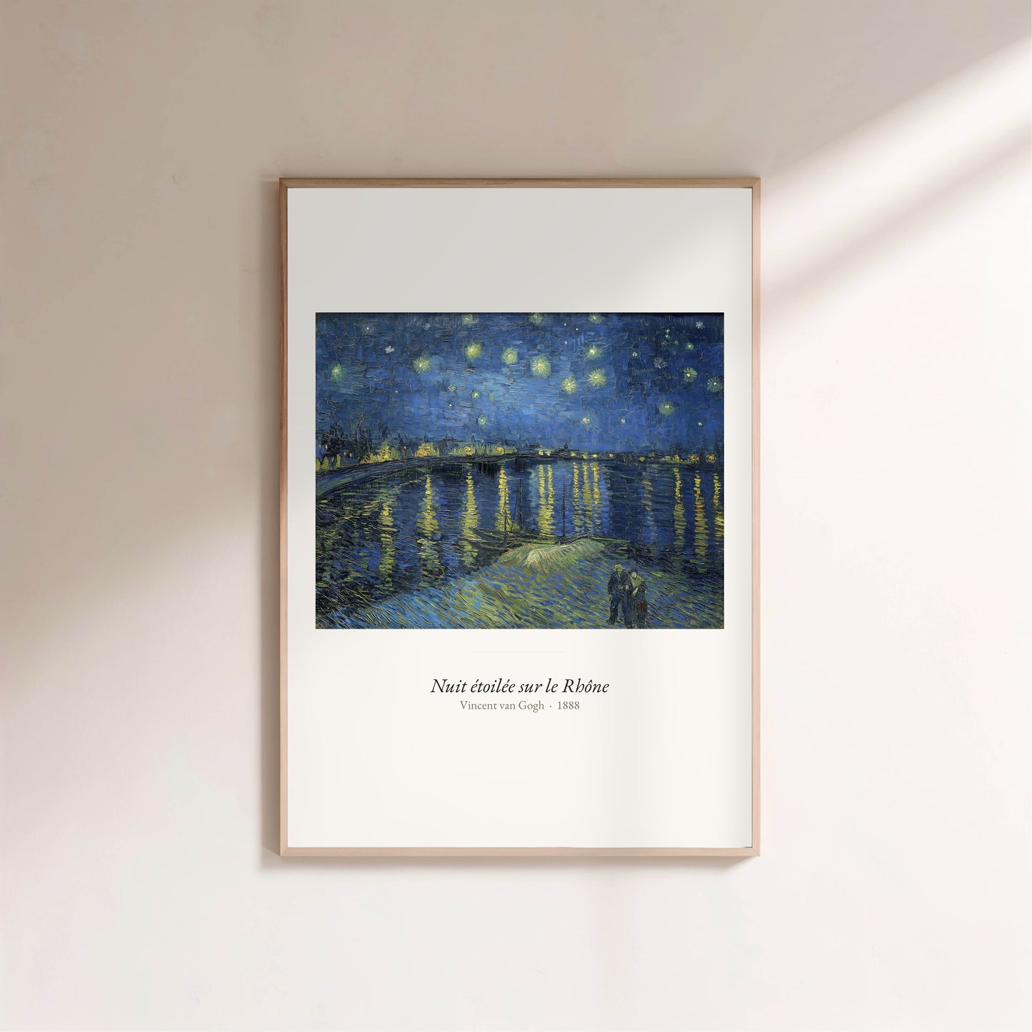 Nuit étoilée sur le Rhône, Van Gogh | Affiche Art Premium en situation