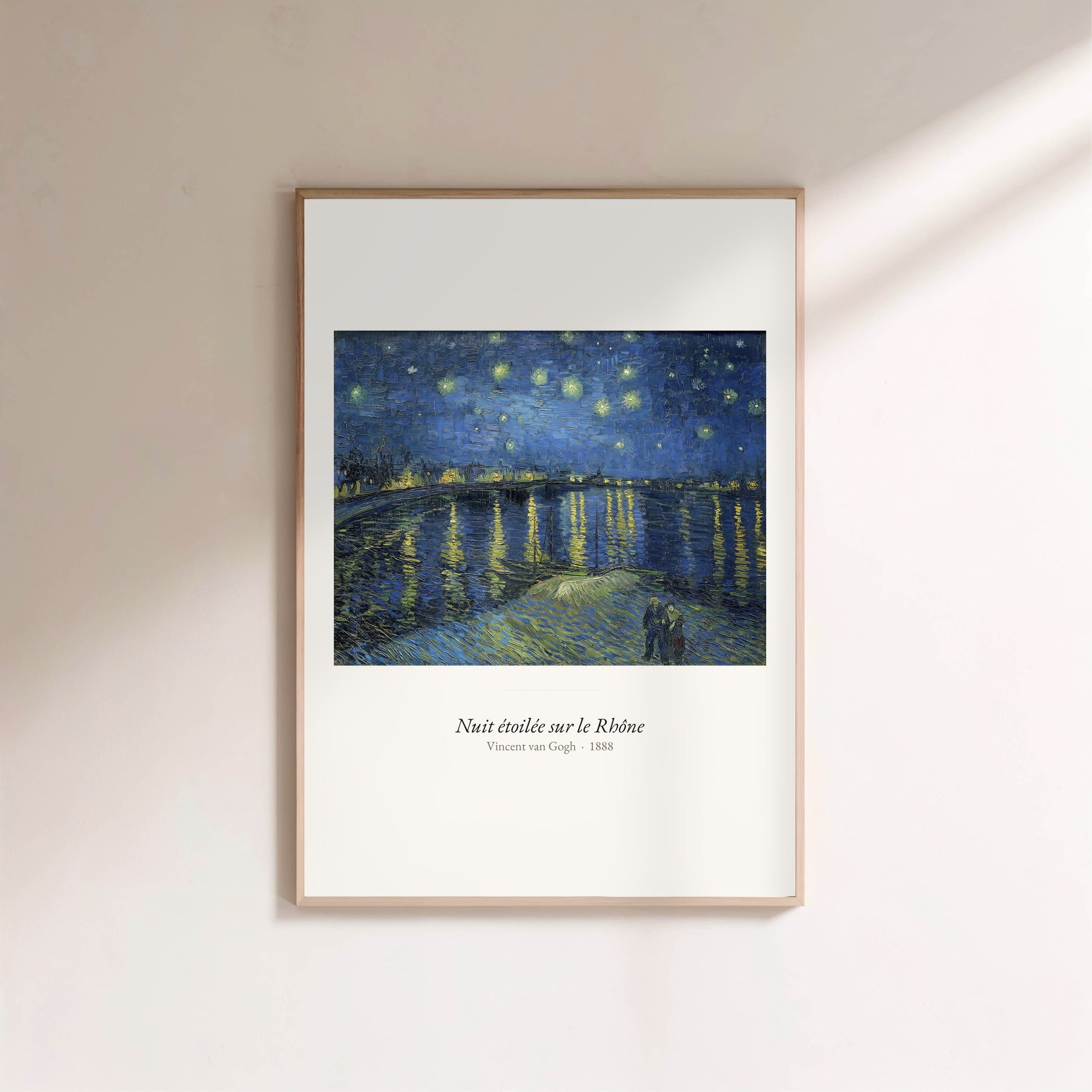 Nuit étoilée sur le Rhône, Van Gogh | Affiche Art Premium en situation