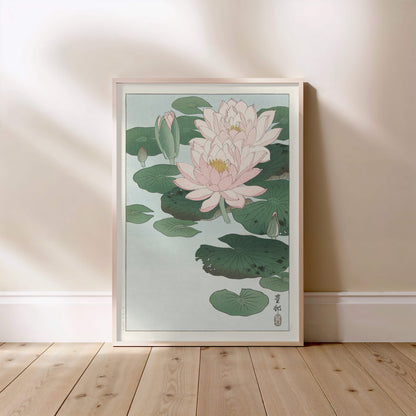 Nymphéa Rose - Ohara Koson - Estampe Japonaise