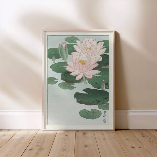 Nymphéa Rose - Ohara Koson - Estampe Japonaise