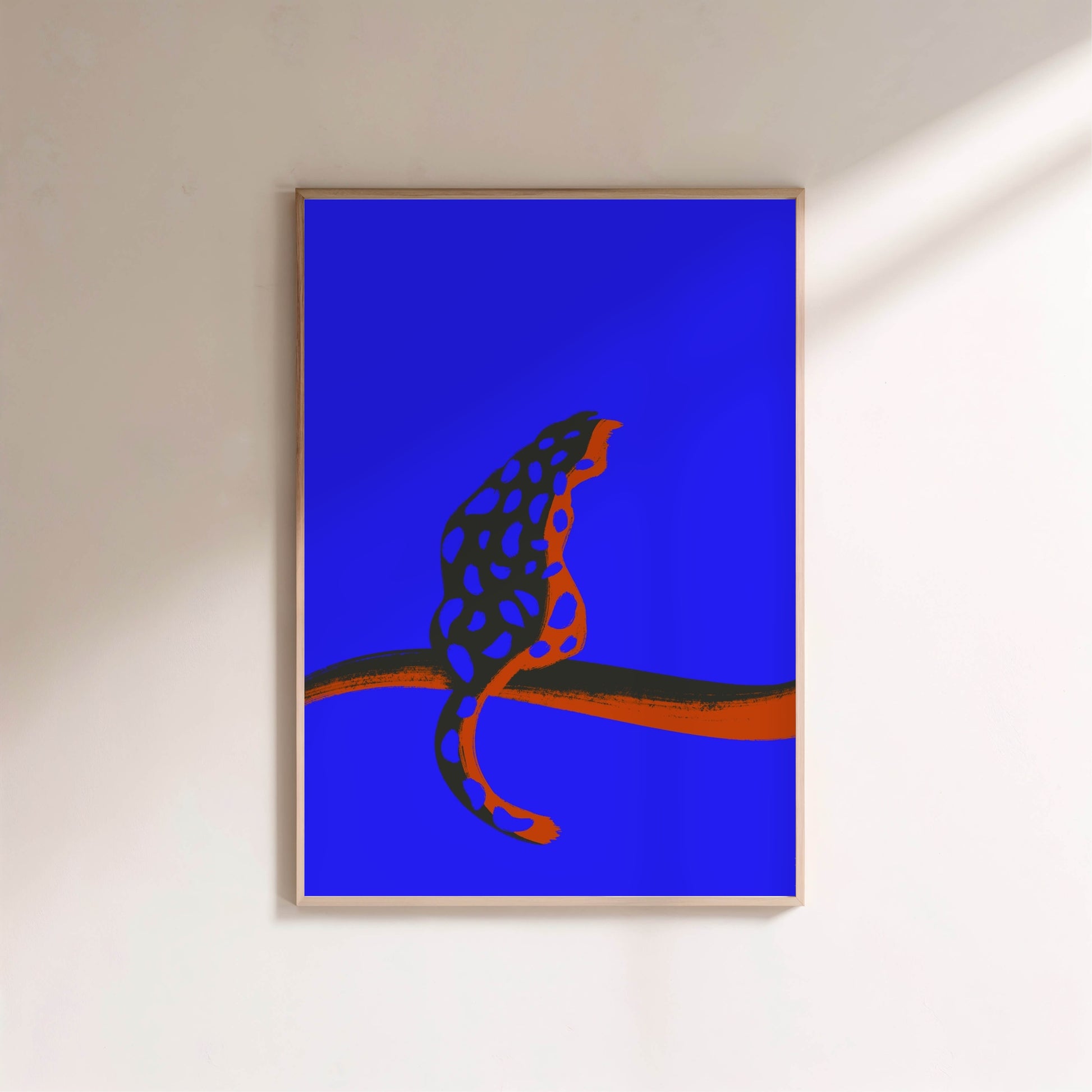 Burning Blue | Poster Abstrait en situation