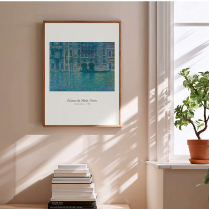 Palazzo da Mula, Venise, Claude Monet | Affiche Art Premium en situation