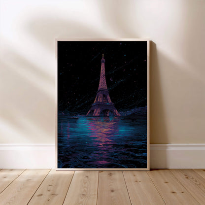 Paris Underwater, affiche encadrée