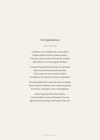 Correspondances, l'affiche seule, papier épais mat éco-responsable