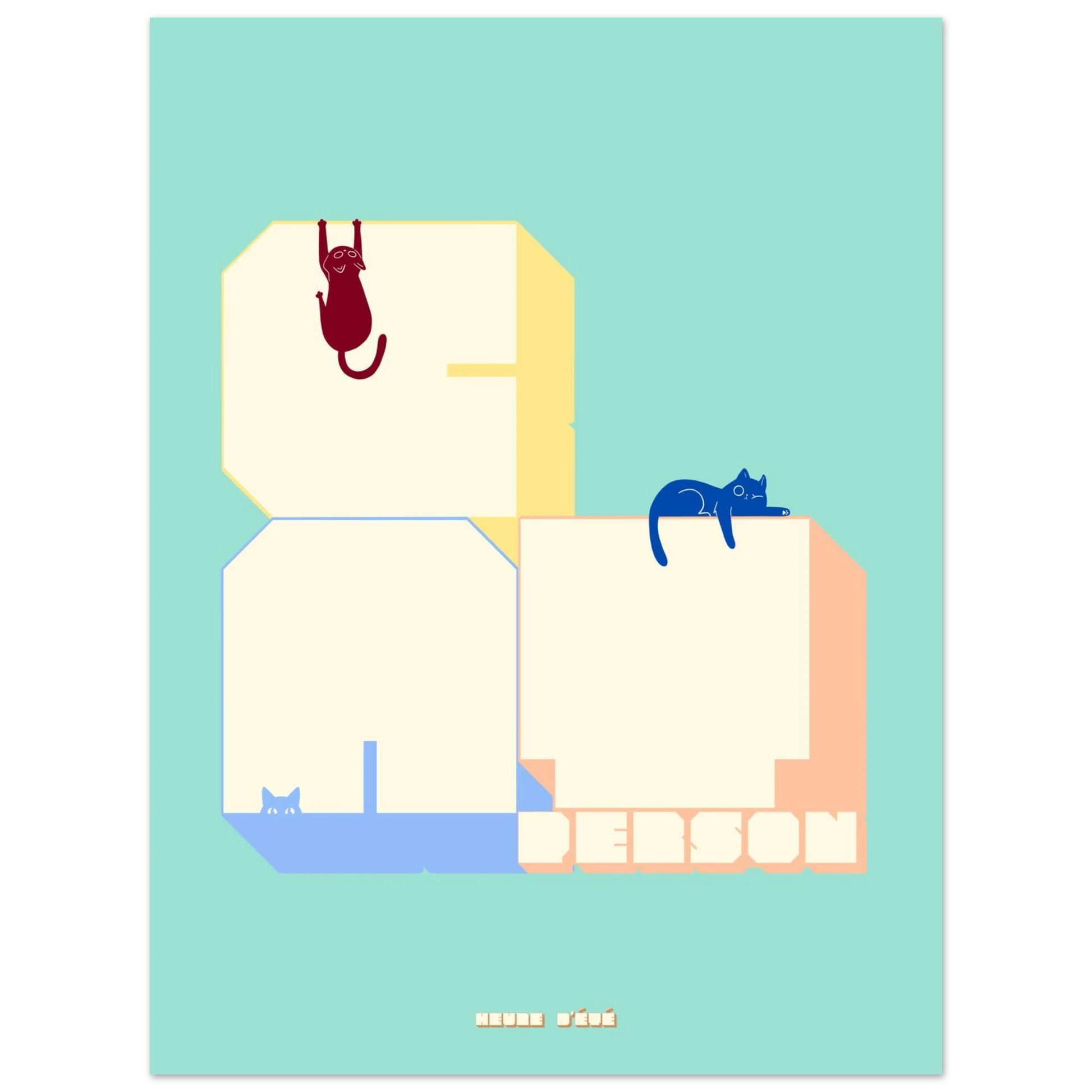 Affiche lettrage Cat Person | Heure d'Été Studio