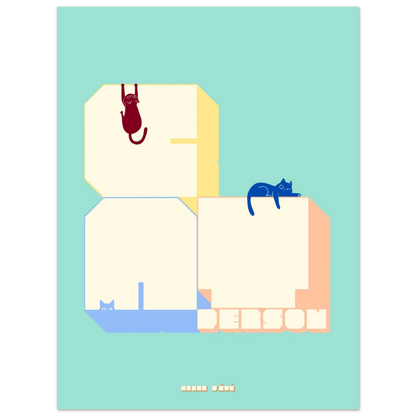 Affiche lettrage Cat Person | Heure d'Été Studio