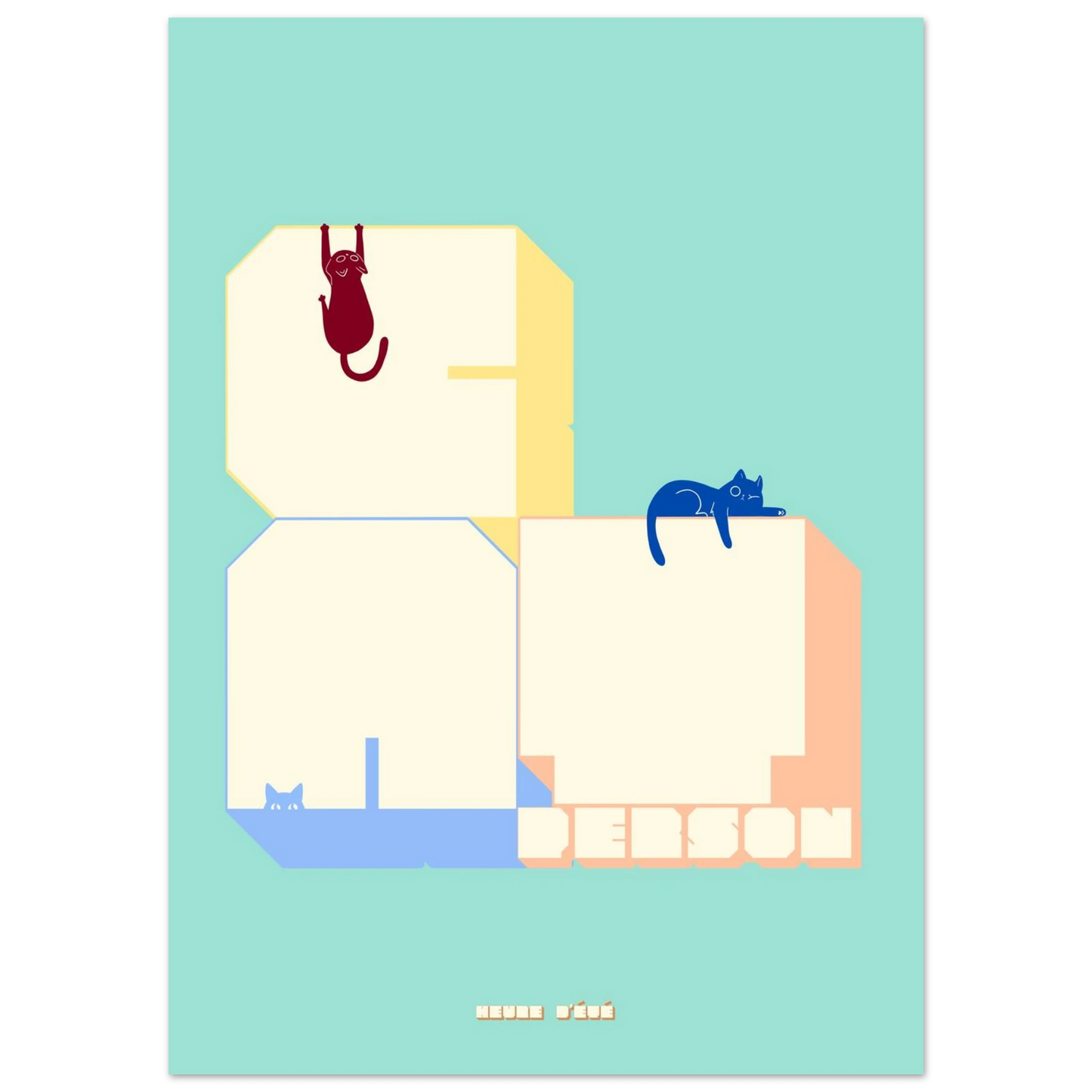 Affiche lettrage Cat Person | Heure d'Été Studio