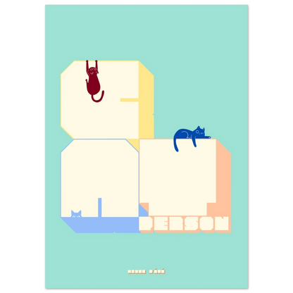 Affiche lettrage Cat Person | Heure d'Été Studio
