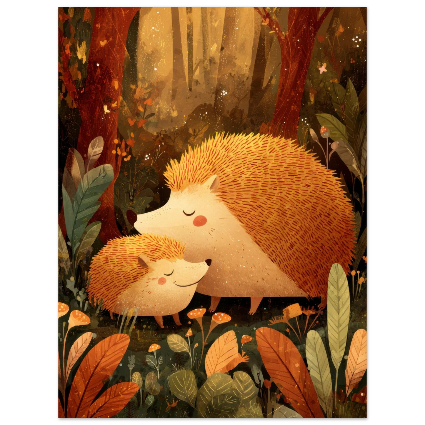 Affiche enfants - Petit hérisson | Heure d'Été Studio
