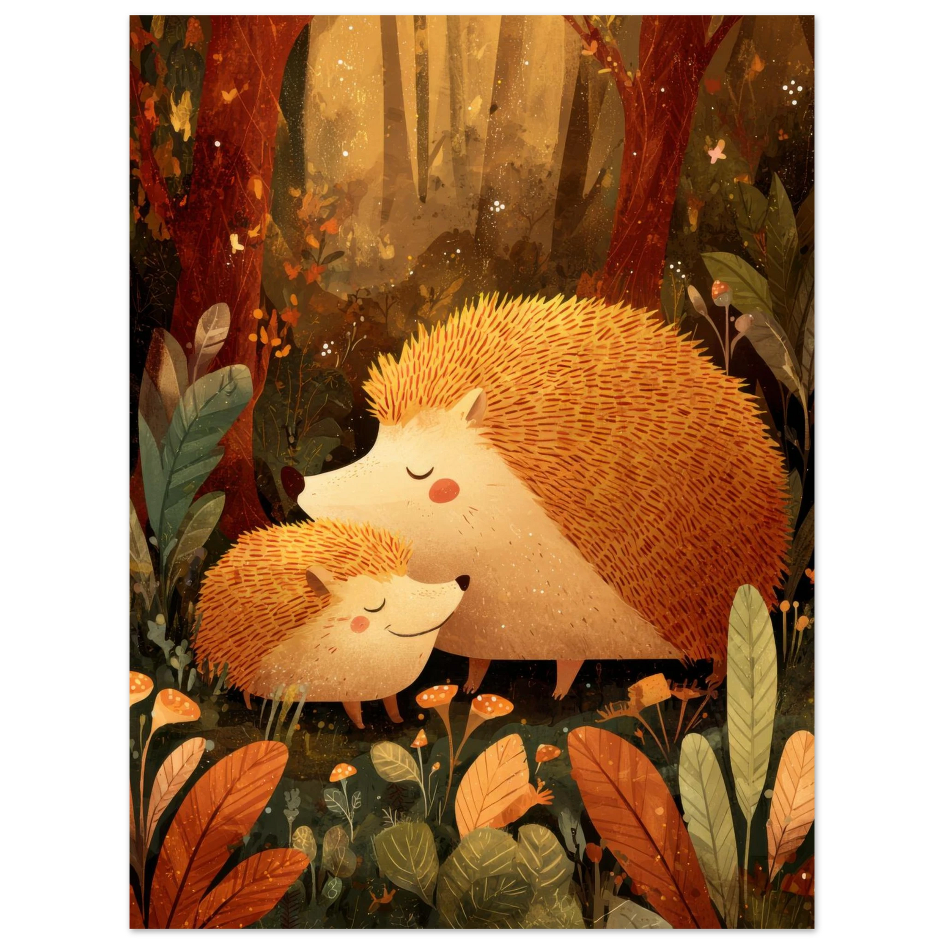 Affiche enfants - Petit hérisson | Heure d'Été Studio