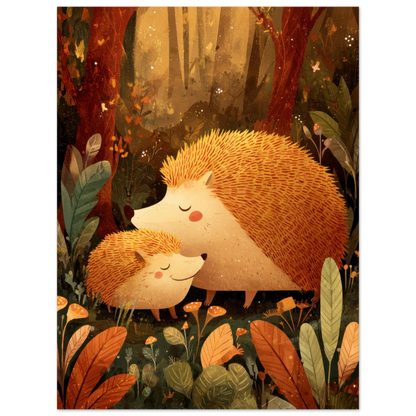 Affiche enfants - Petit hérisson | Heure d'Été Studio