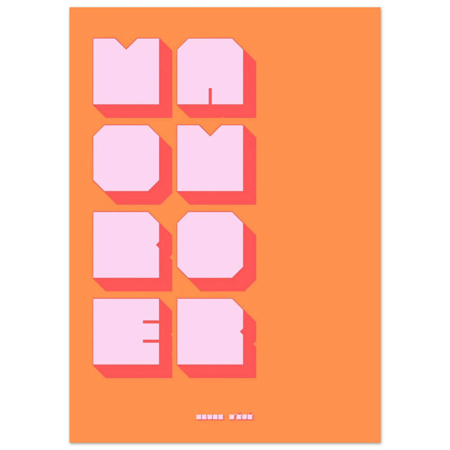 Affiche graphique More Amor | Heure d'Été Studio