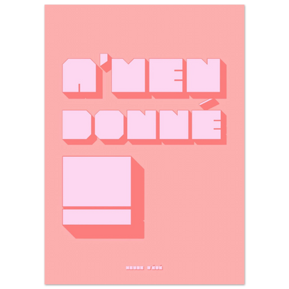 Affiche A'men donné | Heure d'Été Studio