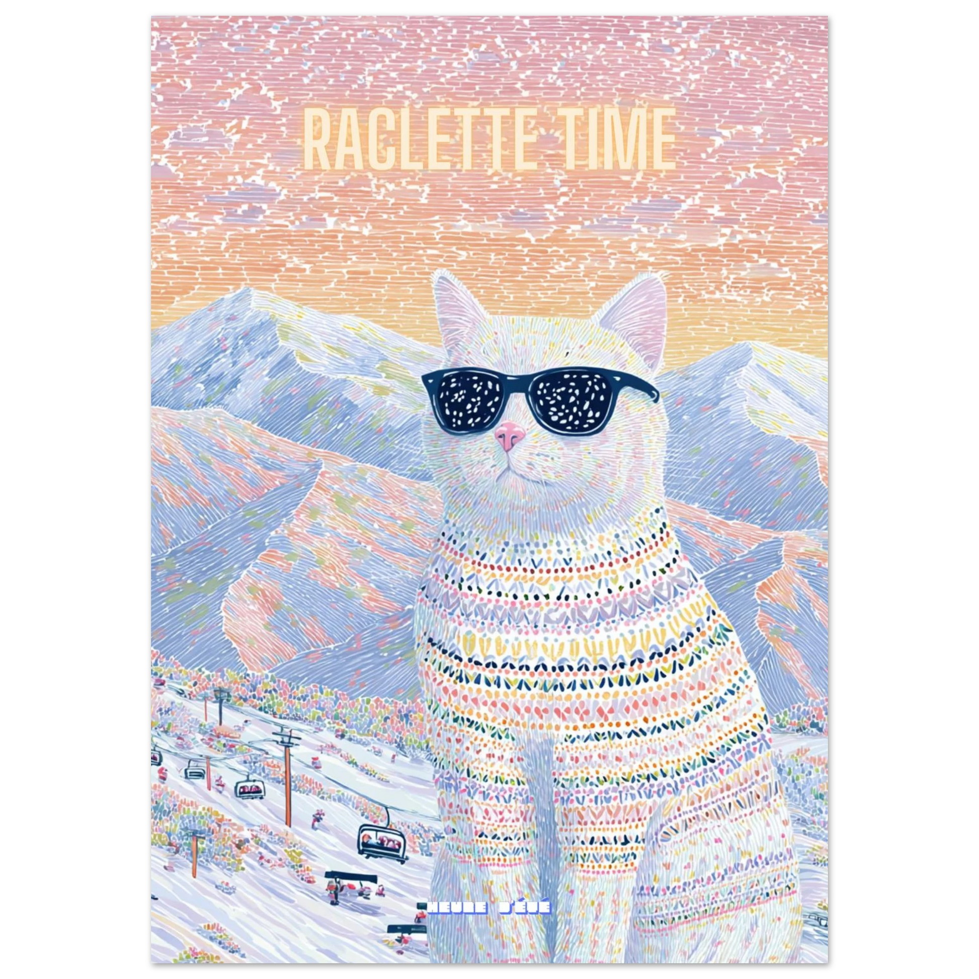 Affiche Cool cat Raclette Time! | Heure d'Été Studio