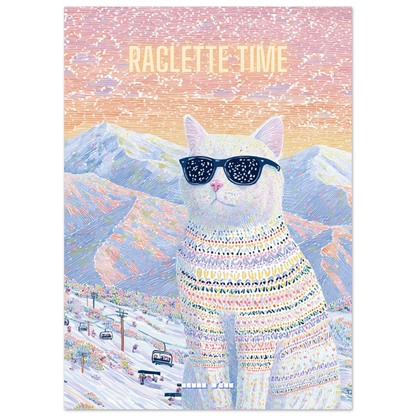 Affiche Cool cat Raclette Time! | Heure d'Été Studio
