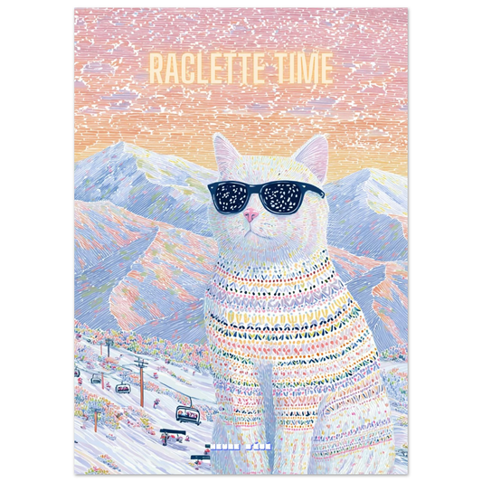 Affiche Cool cat Raclette Time! | Heure d'Été Studio